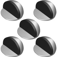 5er-Pack selbstklebende Türstopper aus Edelstahl (45 x 45 x 27 mm), Türstopper mit Gummipuffern, geeignet für alle Hartböden von SERBIA