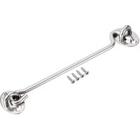 6 Zoll Edelstahl Tür- und Fensterhaken, Stahlfarbe, geeignet für Scheunentorschloss, Fensterladen, 1 Stück von SERBIA