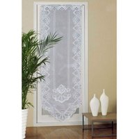 60 cm x 180 cm Spitzen-Türvorhang, halbtransparente Voile-Vorhänge für Fenster, bestickter Vorhang für Heimdekoration, Wohnzimmer, Schlafzimmer, Weiß von SERBIA
