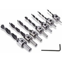 7-teiliger 5-Flöten-Senkerbohrer, Holz-Senkerbits, konische Reibahle, Zimmereibohrer für die Holzbearbeitung, Anfasen von 3–10 mm 7-teiliger 5-Flöten-Senkerbohrer, Holz-Senkerbits, konische Reibahle, Zimmereibohrer für die Holzbearbeitung, Anfasen von 3–10 mm von SERBIA