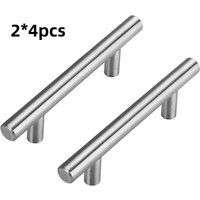 8er Set Türgriffe aus Edelstahl (150 x 12 x 32 mm), Schubladengriffe für Küchenmöbel, Achsabstand 96 mm von SERBIA