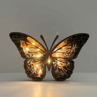 Artesanías de madera huecas, lámparas creativas para la casa de la mascota, adornos decorativos de mariposas de madera, luz de noche decorativa Artesanías de madera huecas, lámparas creativas para la casa de la mascota, adornos decorativos de mariposas de madera, luz de noche decorativa von SERBIA