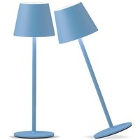 Blaue kabellose Schreibtischlampe 10 x 10 x 38 cm, 2 LEDs, wiederaufladbar, 1800 mAh, ideal für Restaurants, Schlafzimmer und Bars. Blaue kabellose Schreibtischlampe 10 x 10 x 38 cm, 2 LEDs, wiederaufladbar, 1800 mAh, ideal für Restaurants, Schlafzimmer und Bars. von SERBIA