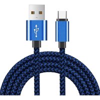 Blaues Kabel-Telefon-Ladegerät [2M] Nylon-geflochtenes USB-Kabel Schnelllade-Telefonkabel für Telefontyp - 2 Meter Ladekabel von SERBIA