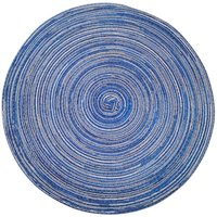Blaues rundes Tischset, 38 x 38 cm, 1 Stück, Pailletten-Tischset, geeignet für Weihnachts-, Familien-, Party-, Hochzeits- und Blaues rundes Tischset, 38 x 38 cm, 1 Stück, Pailletten-Tischset, geeignet für Weihnachts-, Familien-, Party-, Hochzeits- und von SERBIA