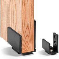 Guía de piso para puerta de granero, de acero al carbono negro resistente, guía inferior para puerta de granero corrediza, herrajes de montaje en Guía de piso para puerta de granero, de acero al carbono negro resistente, guía inferior para puerta de granero corrediza, herrajes de montaje en von SERBIA