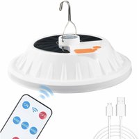Ccykxa 120 LED-Solar-Campingleuchte mit Fernbedienung, USB-Akku, dimmbare Campingleuchte, tragbar, IPX7 wasserdicht, geeignet für Notfall, Wandern, Ccykxa 120 LED-Solar-Campingleuchte mit Fernbedienung, USB-Akku, dimmbare Campingleuchte, tragbar, IPX7 wasserdicht, geeignet für Notfall, Wandern, von SERBIA