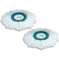 Clean Twist Disc Mop Ersatzköpfe, 2er-Pack, Ideal für Fliesen- und Steinböden, Wasser- und schmutzabsorbierende Mikrofaser, Ersatz-Mopp-Pads, von SERBIA