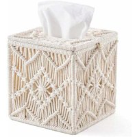 Dekorative Taschentuch-Aufbewahrungsbox im Bohème-Stil, quadratischer Taschentuchhalter, 16 x 16 x 17 cm (Typ A) von SERBIA