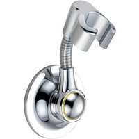 Duschkopfhalter, Saugnapf-Duschhalter, höhenverstellbare Duschhalterung, 360° drehbare, wandmontierte Saugnapfhalterung für Badezimmer (Silber) von SERBIA