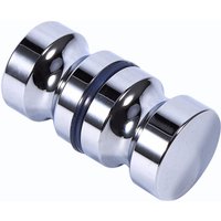 Duschtürknopf, runder Türgriff aus Aluminiumlegierung für Badezimmer-Glastür-Schiebetür von SERBIA