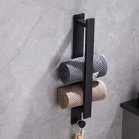 Ein normaler schwarzer Handtuchhalter muss nicht gebohrt werden, mit einem Haken Handtuchhalter für Badezimmer Gästehandtuchhalter Wandhandtuchhalter Ein normaler schwarzer Handtuchhalter muss nicht gebohrt werden, mit einem Haken Handtuchhalter für Badezimmer Gästehandtuchhalter Wandhandtuchhalter von SERBIA