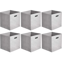 Faltbare Würfel-Aufbewahrungsbox, 6er-Set, 27 x 27 x 28 cm, Hellgrau Faltbare Würfel-Aufbewahrungsbox, 6er-Set, 27 x 27 x 28 cm, Hellgrau von SERBIA