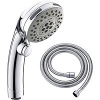Galvanisierter Chrom-Duschkopf mit Stopp-Taste, Handbrause + 1,5 m Schlauch, 1 Stück Galvanisierter Chrom-Duschkopf mit Stopp-Taste, Handbrause + 1,5 m Schlauch, 1 Stück von SERBIA