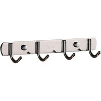 Garderobenständer aus Edelstahl, Handtuchhalter zur Wandmontage, Kleiderhaken (4 Haken) von SERBIA