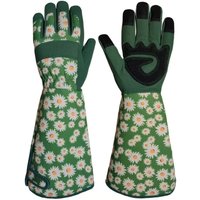 Gartenhandschuhe zum Rosenschneiden mit langen Ärmeln, Herren und Damen, Leder, Gartenarbeitshandschuhe, rutschfest, für den Hof, atmungsaktiv, von SERBIA