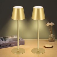 Goldene kabellose Schreibtischlampe 10 x 10 x 38 cm, 2 LEDs, wiederaufladbar, Touch, ideal für Esszimmer, Schlafzimmer oder Bar. Goldene kabellose Schreibtischlampe 10 x 10 x 38 cm, 2 LEDs, wiederaufladbar, Touch, ideal für Esszimmer, Schlafzimmer oder Bar. von SERBIA