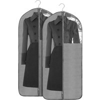 Grau – 24 x 53 Zoll (135 x 60 cm), faltbarer Kleiderschutz, 2-teilige Schutzhülle für lange Röcke, Kleider, Mäntel, mit klarem Fenster und staubdicht. von SERBIA
