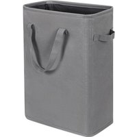 Grauer Wäschekorb 15 8 22 Zoll 1 Stück Schmaler Wäschekorb mit Griff Faltbarer Korb für schmutzige Kleidung Waschküche von SERBIA