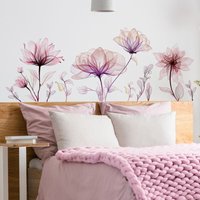Große Blume Wandaufkleber Rosa Blumenblüte Wandtattoos Schlafzimmer Wohnzimmer TV Hintergrund Home Decor Große Blume Wandaufkleber Rosa Blumenblüte Wandtattoos Schlafzimmer Wohnzimmer TV Hintergrund Home Decor von SERBIA