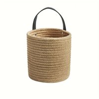 Hängekorb aus Hanfseil, 16 x 18 cm, 1 kleines Baumwollseil zur Aufbewahrung von Schlüsseln, Geldbörsen und Pflanzen von SERBIA