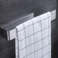 Handtuchstange 23CM - Selbstklebende Handtuchstange Offener Handtuchhalter Handtuchring für Badezimmer, Edelstahl (Ohne Bohren) von SERBIA