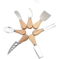Käsemesser, 7-teiliges Käsemesser-Set, Käsemesser aus Edelstahl mit Holzgriff, perfekt für Weihnachten, Halloween, Party von SERBIA