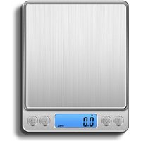 Küchenwaage, elektronische Präzisionswaage 0,1 g/3 kg, kleine Schmuckwaage mit Tara- und PCS-Funktion, Lebensmittelwaage zum Backen, Kochen, Kaffee von SERBIA