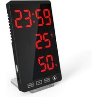 LED-Spiegeluhr, Thermometer und Hygrometer, elektronische Wetteruhr, Wecker, kräftige rote Buchstaben LED-Spiegeluhr, Thermometer und Hygrometer, elektronische Wetteruhr, Wecker, kräftige rote Buchstaben von SERBIA