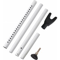 Längenverstellbare Schiebetür-Sicherheitsstange, unterer Türanschlag (weiß) von SERBIA