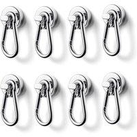 Magnethaken, 20 mm superstarker Neodym-Magnethaken mit Karabiner, maximale Tragkraft 12 kg – für Büro, Lager, Grill, 8 Stück Magnethaken, 20 mm superstarker Neodym-Magnethaken mit Karabiner, maximale Tragkraft 12 kg – für Büro, Lager, Grill, 8 Stück von SERBIA