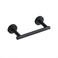 Mattschwarzer Toilettenpapierhalter, 21 x 9 x 5 cm, 1 Doppelsäule, drehbarer Toilettenpapierhalter, beweglicher Toilettenpapierhalter aus Edelstahl von SERBIA