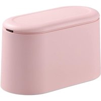 Mini-Mülleimer mit rosa Deckel 22 11 13 cm 1 kleiner Schreibtisch-Mülleimer kleiner Tisch-Müllkorb von SERBIA