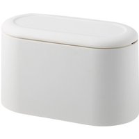 Mini-Mülleimer mit weißem Deckel 22 11 13 cm 1 kleiner Schreibtisch-Mülleimer kleiner Tisch-Mülleimer von SERBIA