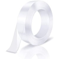 Nano-Doppelseitiges Klebeband, 0,5 mm dick, 10 mm breit x 1 m lang, 1 Stück mit durchsichtigem, magischem Kleber zum Aufkleben von Objekten Nano-Doppelseitiges Klebeband, 0,5 mm dick, 10 mm breit x 1 m lang, 1 Stück mit durchsichtigem, magischem Kleber zum Aufkleben von Objekten von SERBIA