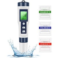 PH-TDS-Messgerät, 5-in-1-Wasserqualitätstester PH/TDS/EC/SALT/Temperatur-TDS-Messgerät LCD mit grüner Hintergrundbeleuchtung für Pool/Aquarium/Teich PH-TDS-Messgerät, 5-in-1-Wasserqualitätstester PH/TDS/EC/SALT/Temperatur-TDS-Messgerät LCD mit grüner Hintergrundbeleuchtung für Pool/Aquarium/Teich von SERBIA