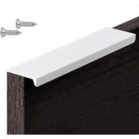 Packung (12 x 3,2 x 1,8 cm) weißer unsichtbarer Küchengriff, rechtwinkliger Griff für Möbel/Badezimmer/Schränke von SERBIA