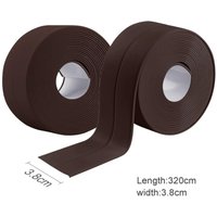 rollos de tiras de sellado autoadhesivas impermeables de PVC para sellar paredes, duchas, inodoros, cocinas y baños (marrón) von SERBIA