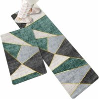 Tapete de cocina antideslizante para fregadero, diseño geométrico, juego de 2 tapetes absorbentes, alfombras suaves de 40, 60 + 40, 120 cm (estilo 3) Tapete de cocina antideslizante para fregadero, diseño geométrico, juego de 2 tapetes absorbentes, alfombras suaves de 40, 60 + 40, 120 cm (estilo 3) von SERBIA