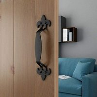 Scheunentorgriff Scheunentorgriff schwarzer Horngriff Schiebetürgriff aus Gusseisen mit Schrauben von SERBIA