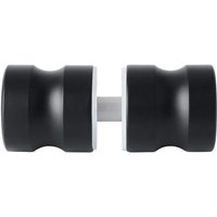 Schwarz – Türgriff für Glas-/Holztüren, runder Griff für Badezimmer-Duschtür, mattschwarz lackierter Edelstahl. von SERBIA