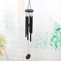 Schwarz – Windspiel für draußen, großes Windspiel für draußen, wundervolle 6 Aluminiumröhren, tröstendes Andenkengeschenk für Freunde, Garten, Schwarz – Windspiel für draußen, großes Windspiel für draußen, wundervolle 6 Aluminiumröhren, tröstendes Andenkengeschenk für Freunde, Garten, von SERBIA