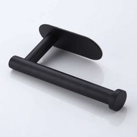 Schwarzer selbstklebender Toilettenpapierhalter – Edelstahl – kein Bohren erforderlich, starker Klebstoff und wasserdicht. von SERBIA