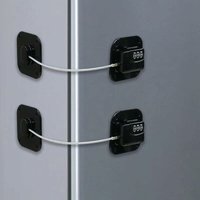 Schwarzes 2er Kühlschrankschloss mit Code, Kühlschrankschloss für Kinder, selbstklebendes Zahlenschloss für Kühlschrank, Sicherheitsschloss für Schwarzes 2er Kühlschrankschloss mit Code, Kühlschrankschloss für Kinder, selbstklebendes Zahlenschloss für Kühlschrank, Sicherheitsschloss für von SERBIA