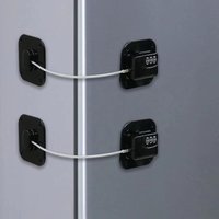 Schwarzes 2er-Pack Kühlschrankschloss mit Code, Kühlschrankschloss für Kinder, selbstklebendes Zahlenschloss für Kühlschrank, Sicherheitsschloss für Schwarzes 2er-Pack Kühlschrankschloss mit Code, Kühlschrankschloss für Kinder, selbstklebendes Zahlenschloss für Kühlschrank, Sicherheitsschloss für von SERBIA