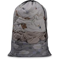 Schwarzes Wäschenetz 50 x 60 cm, 1 Stück mit Kordelzug, wiederverwendbarer Wäschebeutel, Kleideraufbewahrungsbeutel, Vorhang von SERBIA