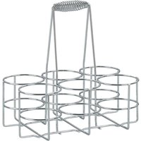 Set, Flaschenkorb aus verchromtem Metall 22,5 x 15 x 27 cm, Ringinnendurchmesser 6,8 x Höhe 9 cm, bietet Platz für 6 Bierflaschen Set, Flaschenkorb aus verchromtem Metall 22,5 x 15 x 27 cm, Ringinnendurchmesser 6,8 x Höhe 9 cm, bietet Platz für 6 Bierflaschen von SERBIA