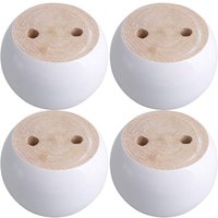 Set mit 4 runden Möbelbeinen aus weißem Eukalyptusholz, 8 x 8 x 5 cm. Tragfähigkeit: ca. 100 kg. Set mit 4 runden Möbelbeinen aus weißem Eukalyptusholz, 8 x 8 x 5 cm. Tragfähigkeit: ca. 100 kg. von SERBIA