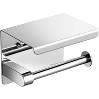 Silber - 1 Toilettenpapierhalter, Toilettenpapierhalter zur Wandmontage, Toilettenpapierhalter aus Edelstahl 304, Schraubmontage oder 3M-Aufkleber, von SERBIA