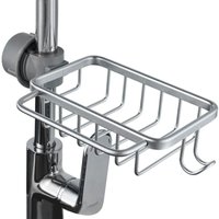 Silber Duschablage 26 14 4,3 cm 1 Stück Handtuchhalter aus Aluminium Kein Bohren erforderlich Seifenschale Abflusskorb für die Küche von SERBIA